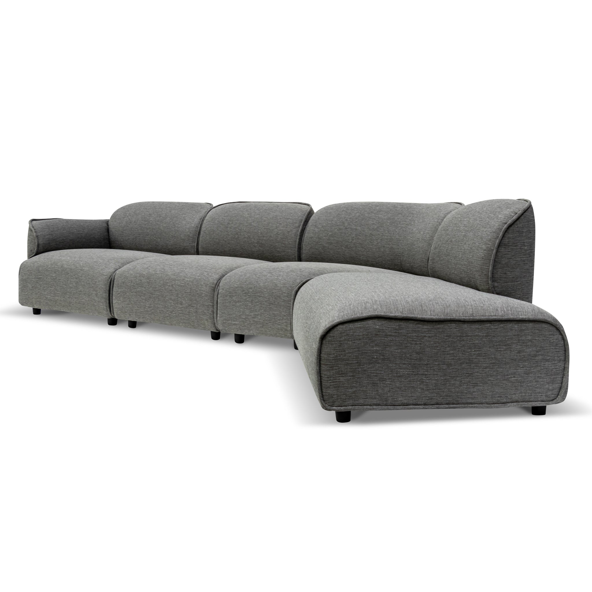 Theodore Right Return Modular Corner Sofa - Graphite Grey - Sofas