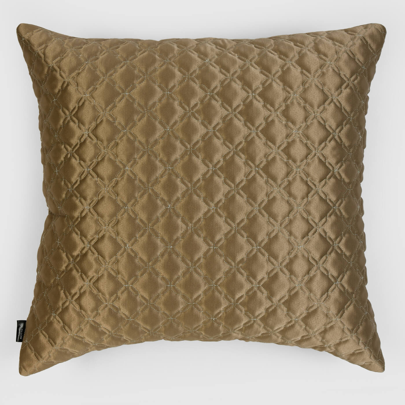 Trellis Quilted Pillow Cover , Champagne - Pillow Covers