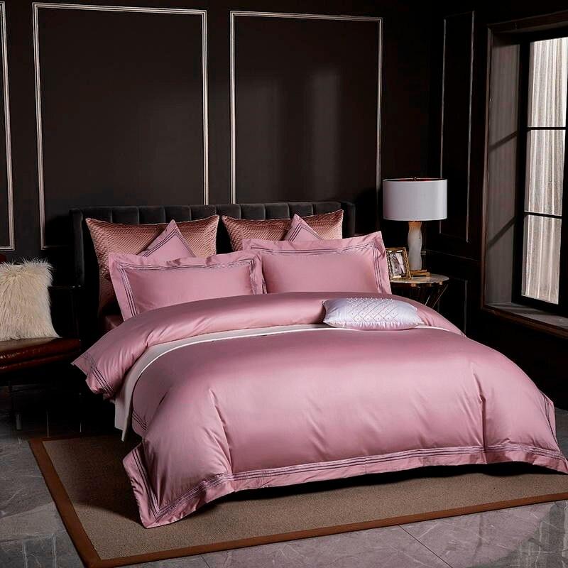 Triplo Bourdon Pink Duvet Cover Set (Egyptian Cotton) - Duvet Covers