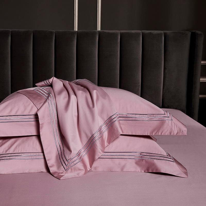 Triplo Bourdon Pink Duvet Cover Set (Egyptian Cotton) - Duvet Covers
