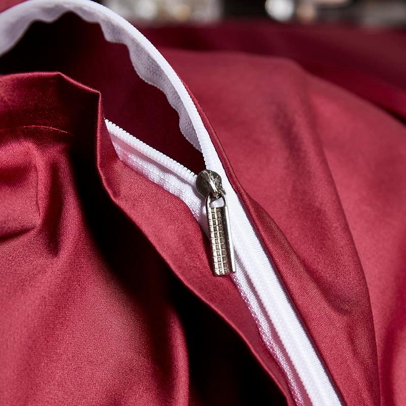 Triplo Bourdon Red Duvet Cover Set (Egyptian Cotton) - Duvet Covers