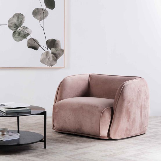 Tristan Armchair - Blush Pink - Armchairs