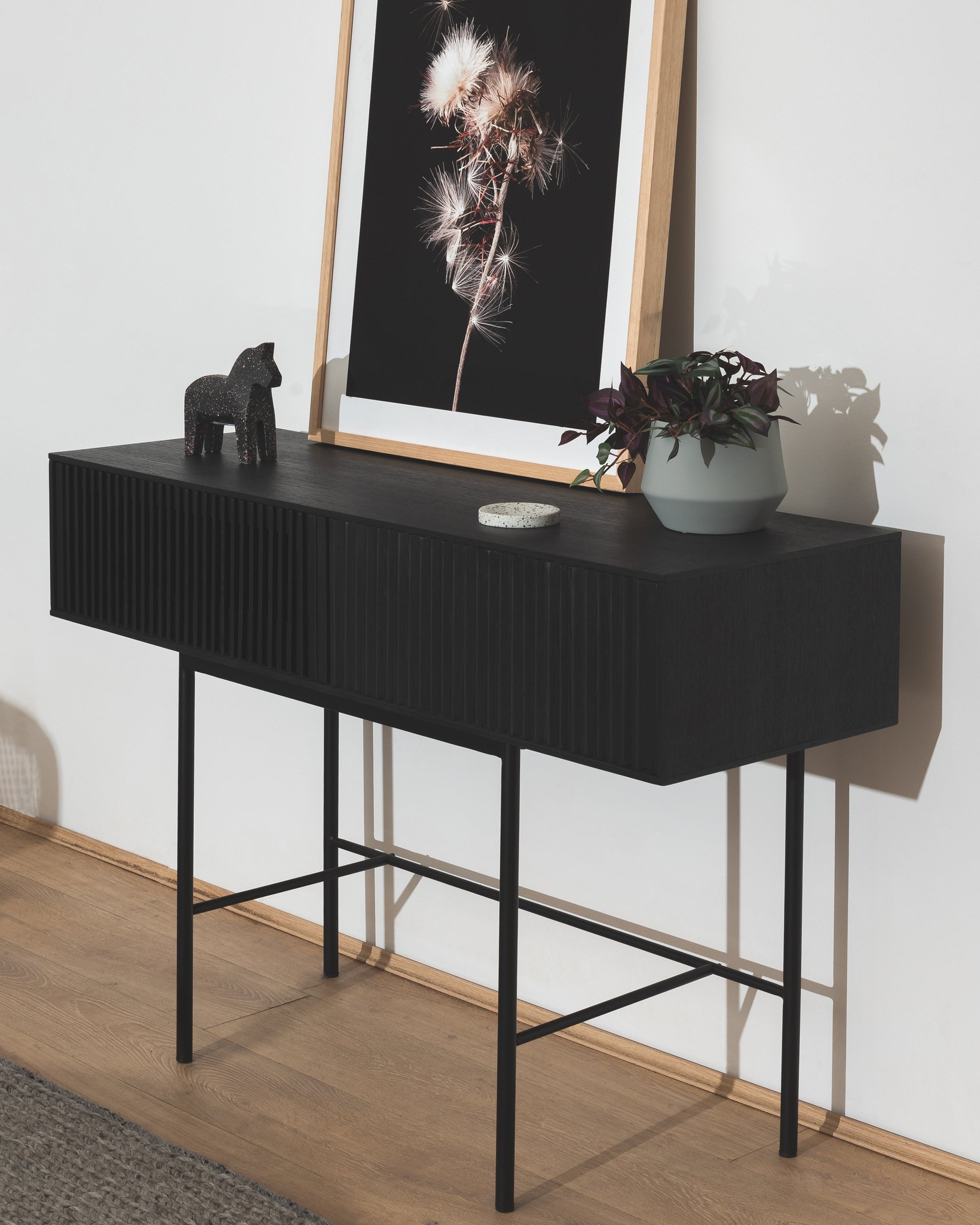 Tsubaki 1.2m Console Table - Black Oak - Console