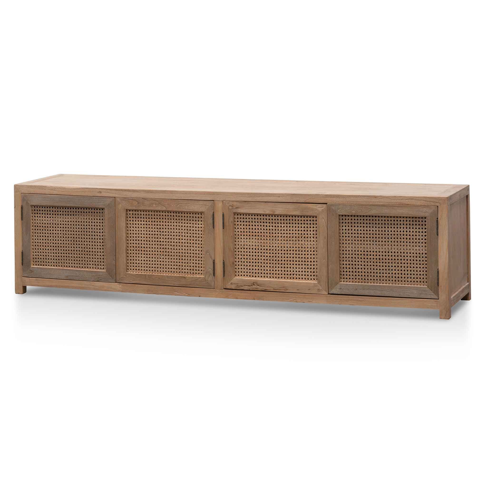 Valencia TV Stand - Natural with Rattan Doors - TV Units