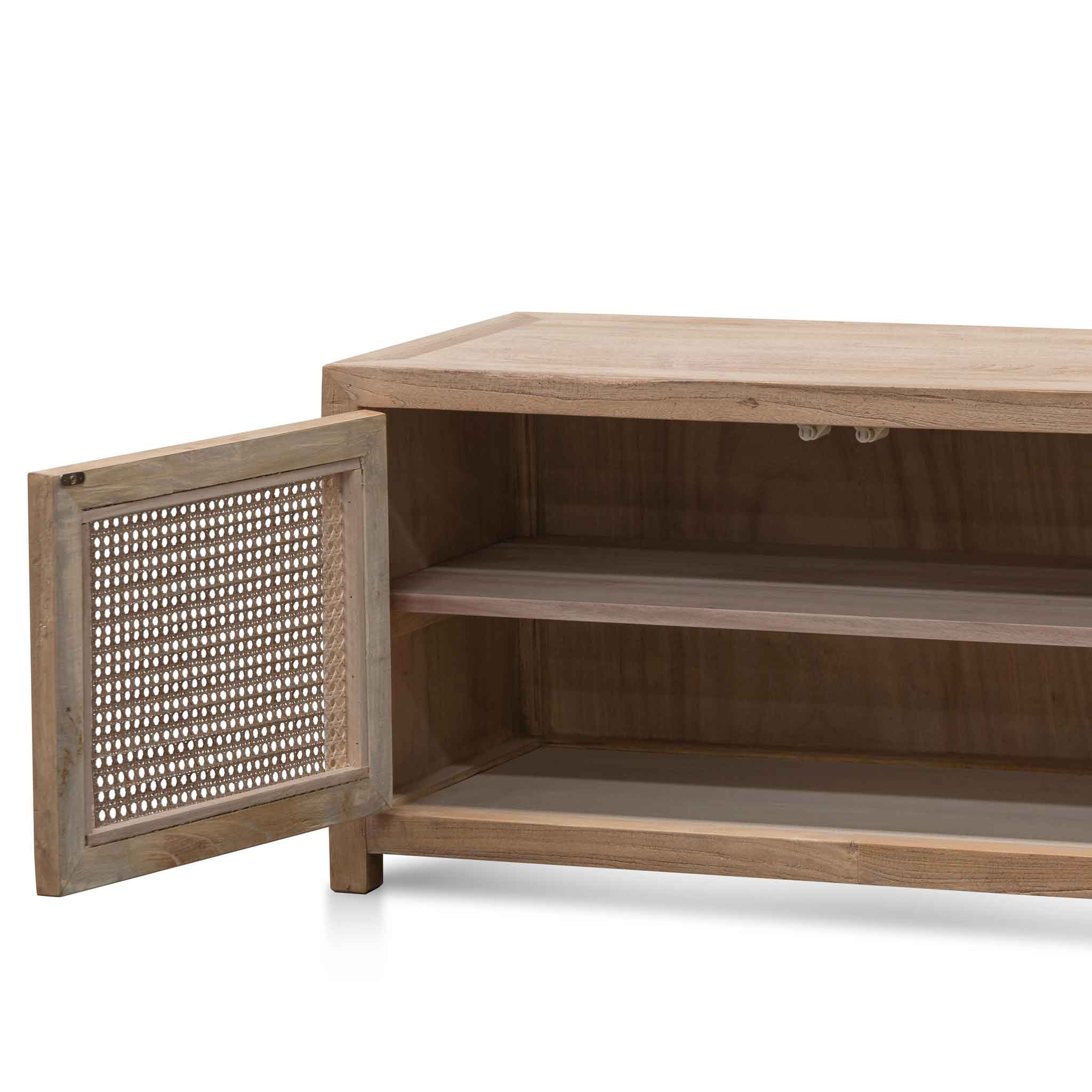Valencia TV Stand - Natural with Rattan Doors - TV Units