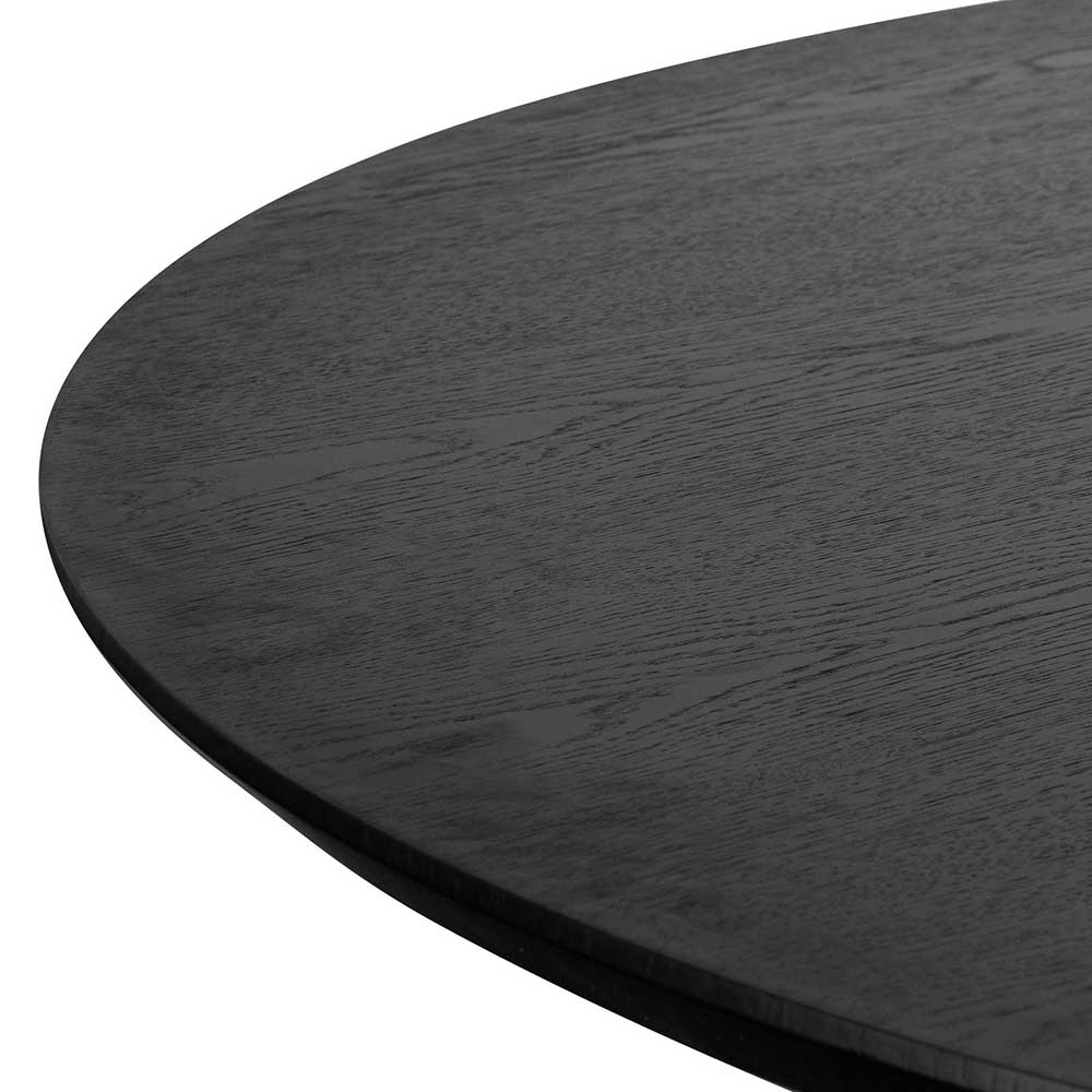 Vics 1.5m Wooden Round Dining Table - Black - Dining Tables
