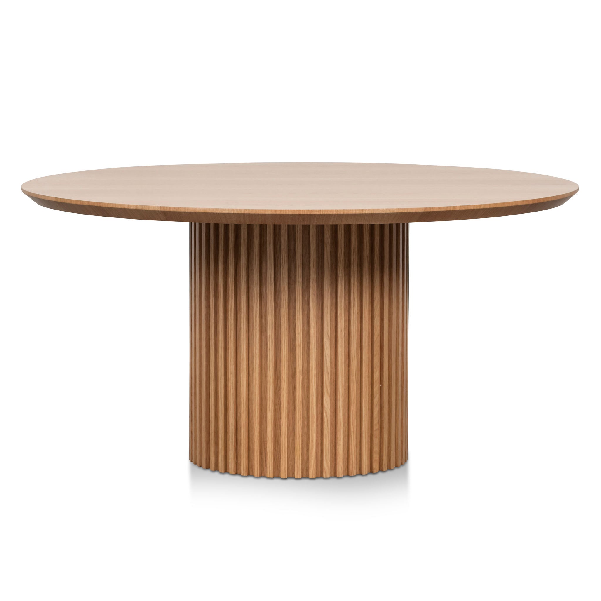 Vics 1.5m Wooden Round Dining Table - Natural - Dining Tables
