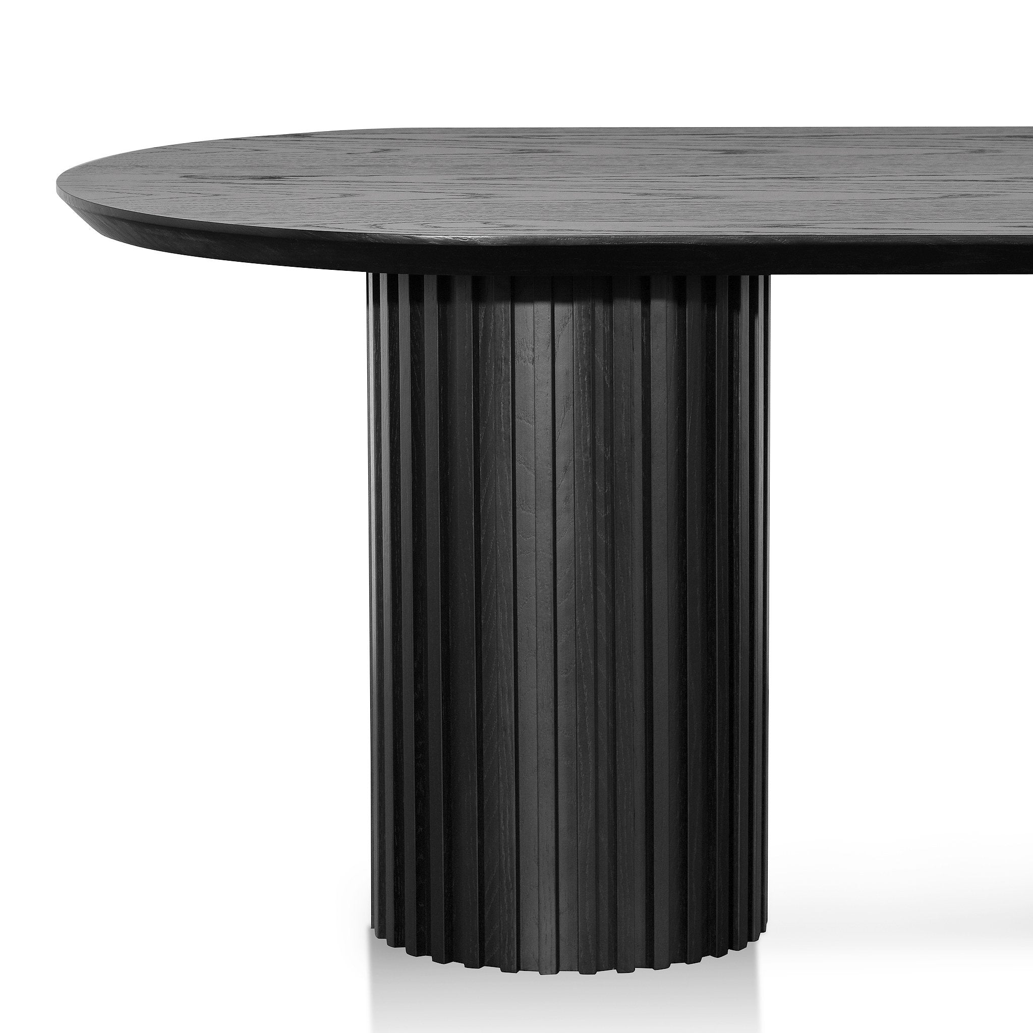 Vics 2.2m Wooden Dining Table - Black Oak - Dining Tables