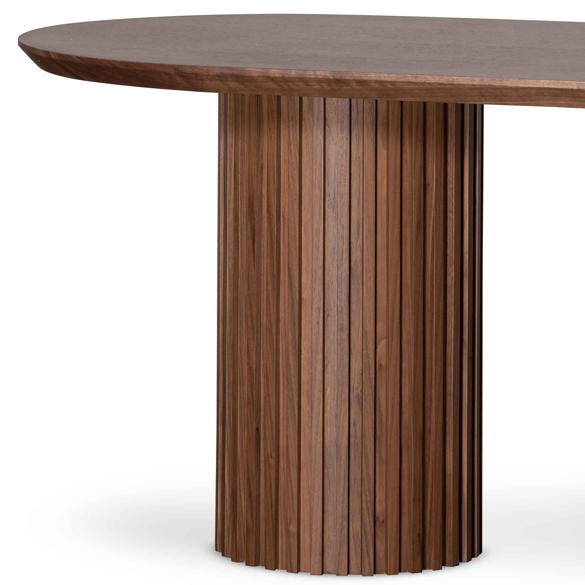 Vics 2.2m Wooden Dining Table - Walnut - Dining Tables