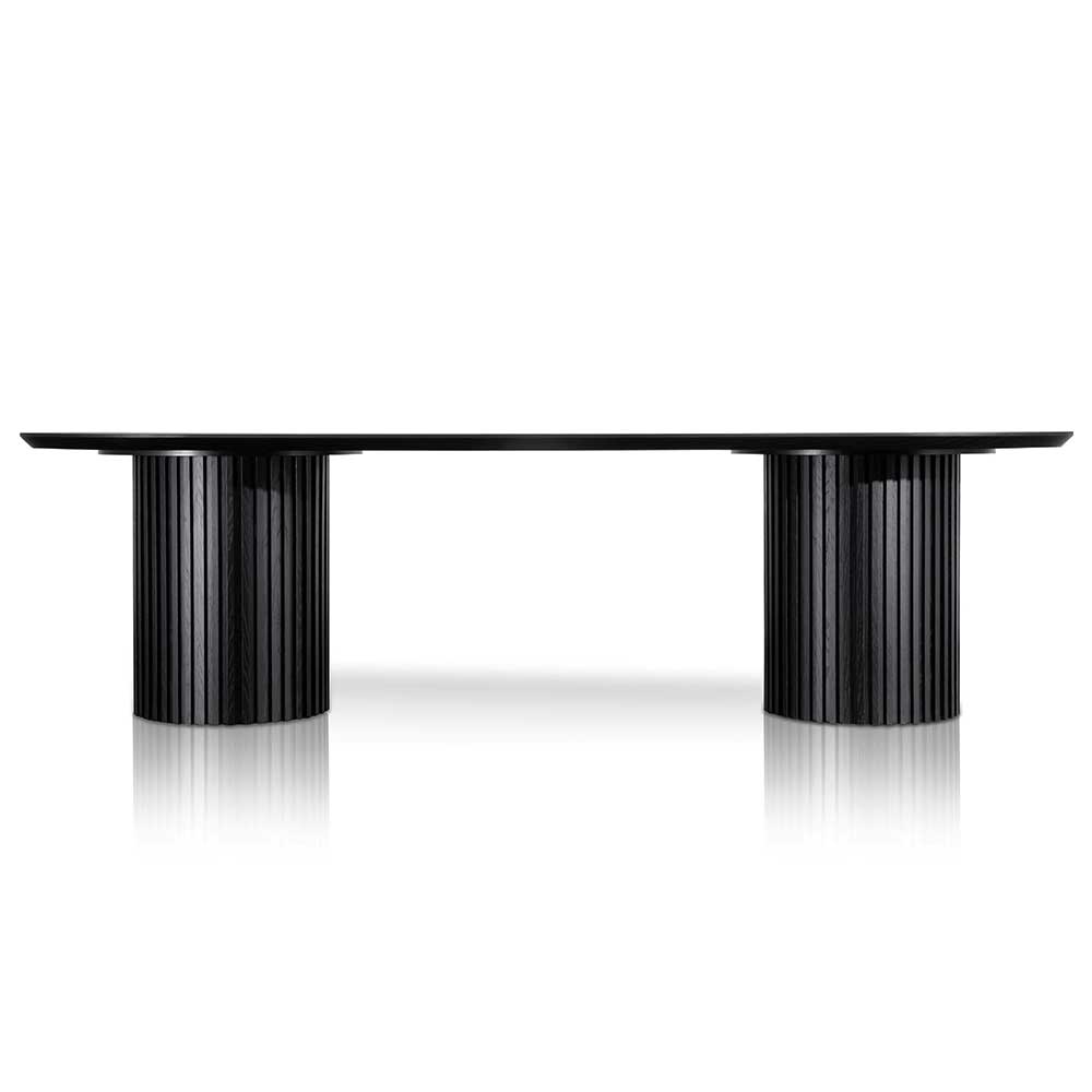 Vics 2.8m Wooden Dining Table - Black - Dining Tables