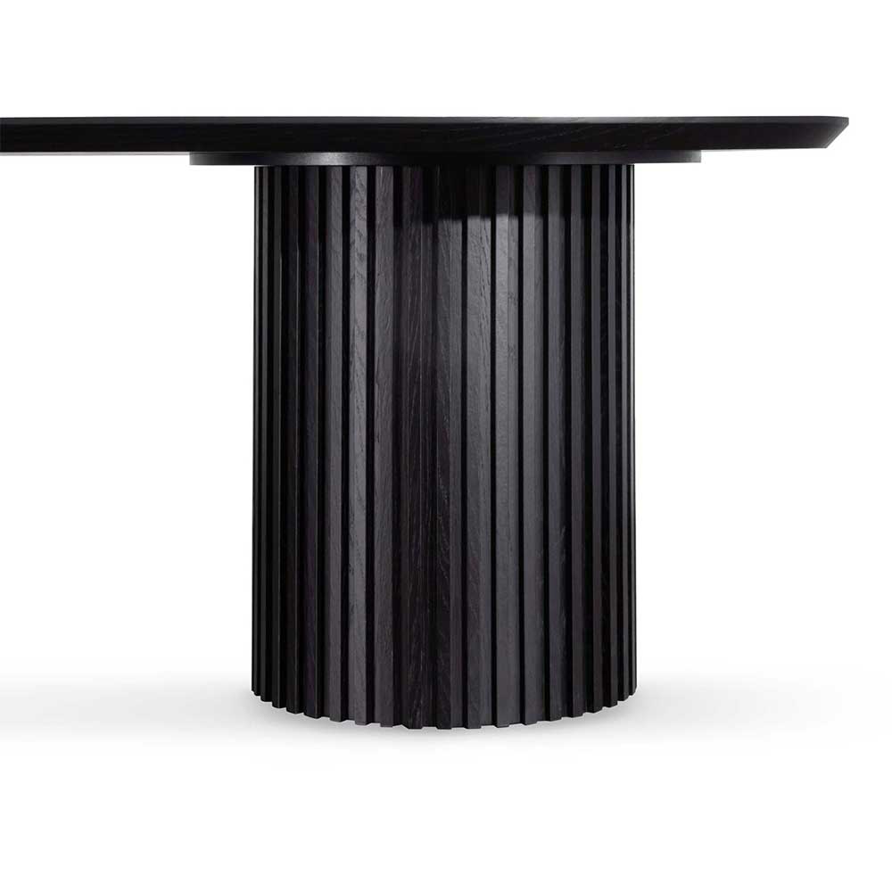 Vics 2.8m Wooden Dining Table - Black - Dining Tables