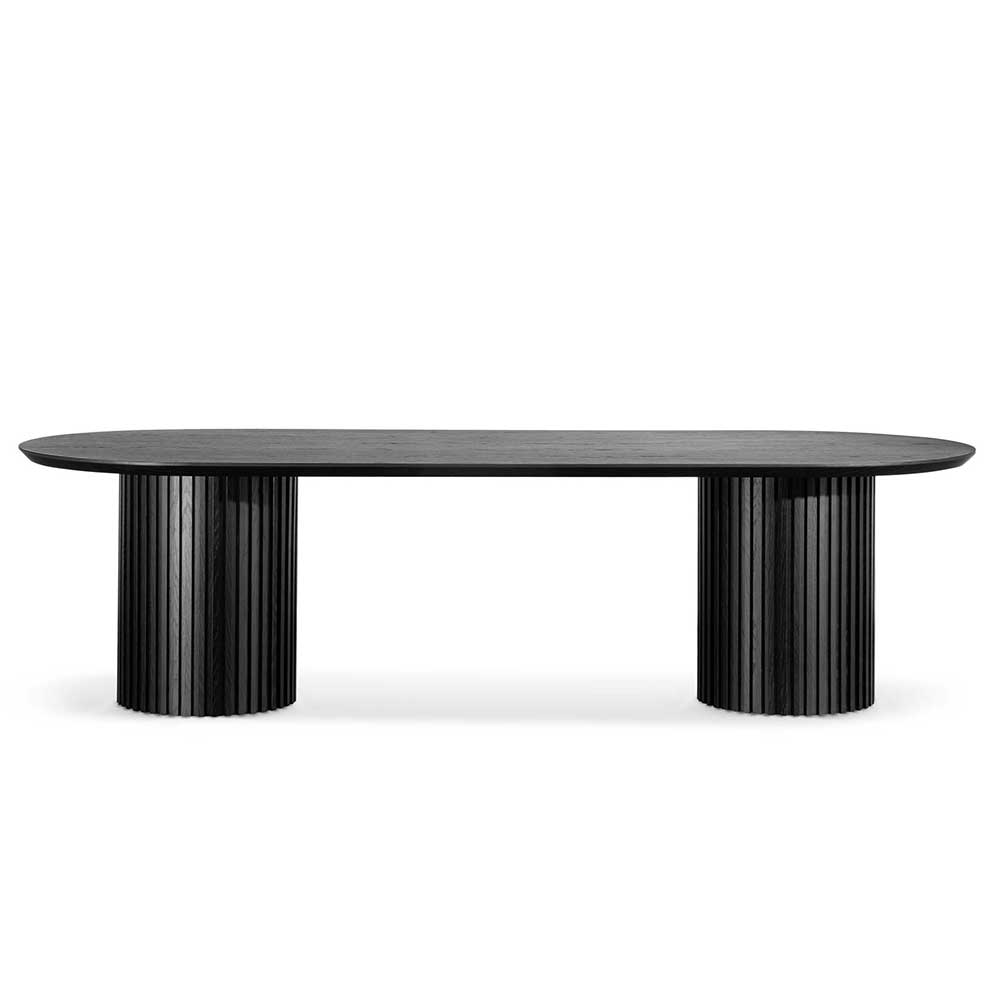 Vics 2.8m Wooden Dining Table - Black - Dining Tables