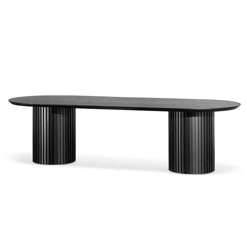 Vics 2.8m Wooden Dining Table - Black - Dining Tables