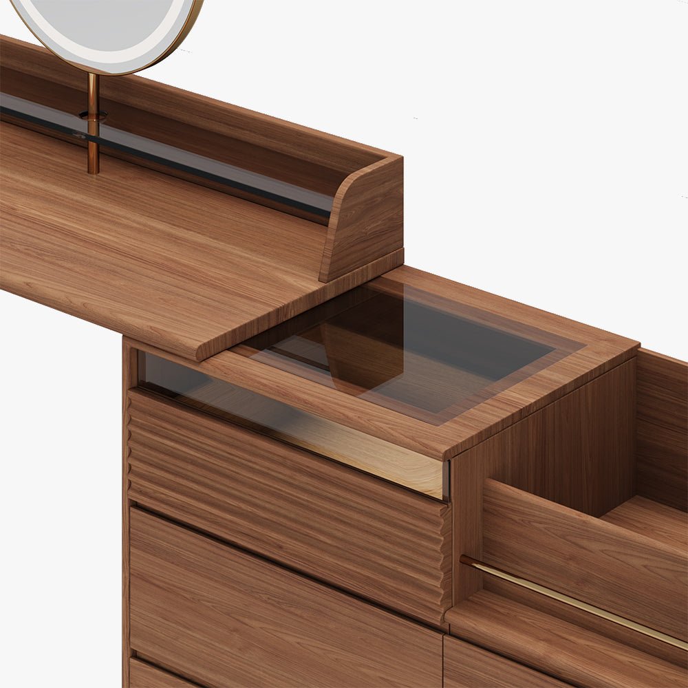 Vira Vanity Extendable Vanity Set (Space Friendly) - Make-Up Vanity