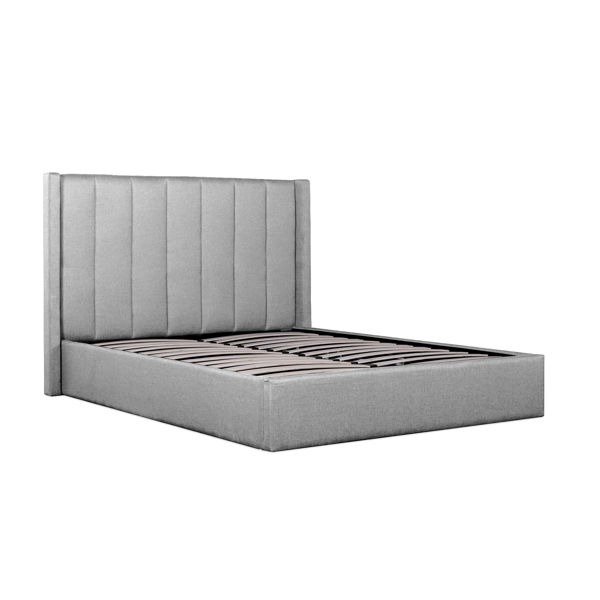 Vivienne King Bed Frame - Space Grey Velvet - Beds