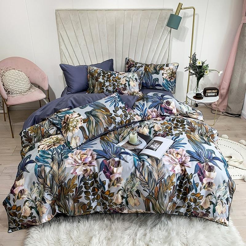 Woodland Blue Duvet Cover Set (Egyptian Cotton) - Duvet Covers