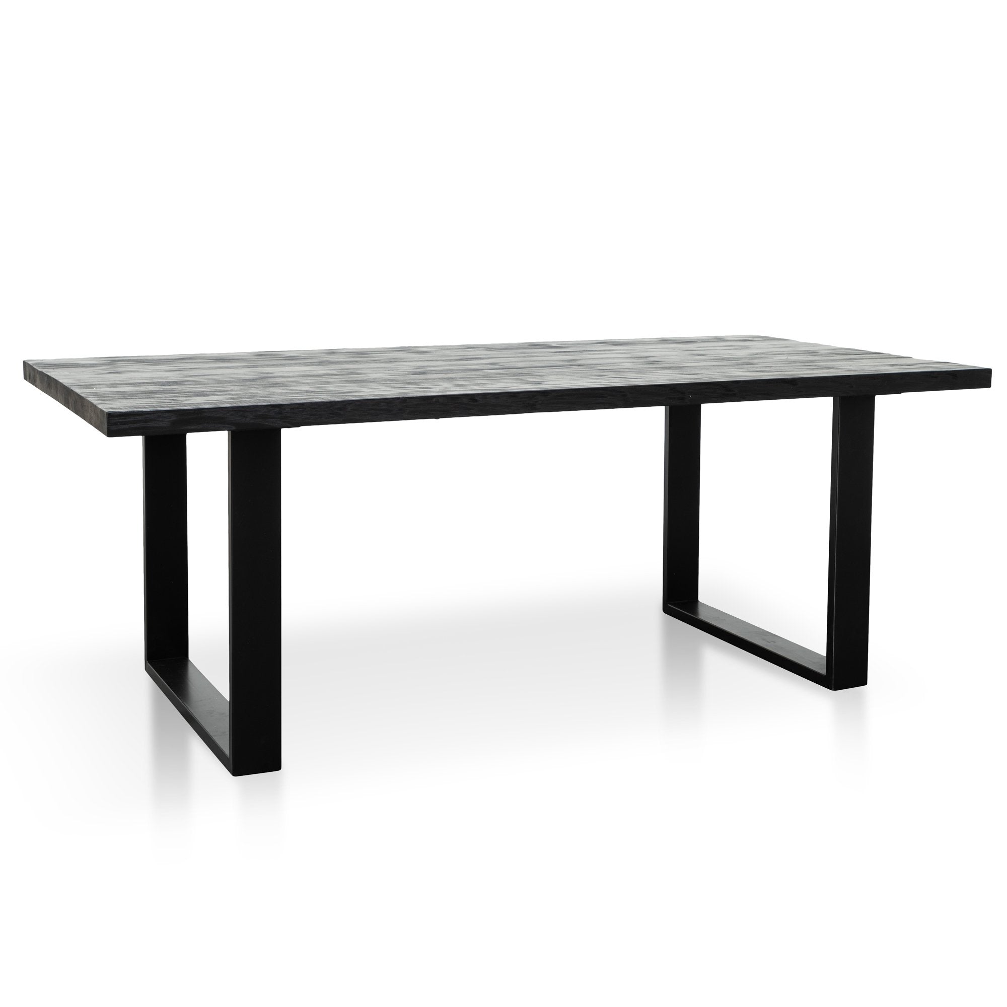 Xander 2m Reclaimed Wood Dining Table - Black - Dining Tables