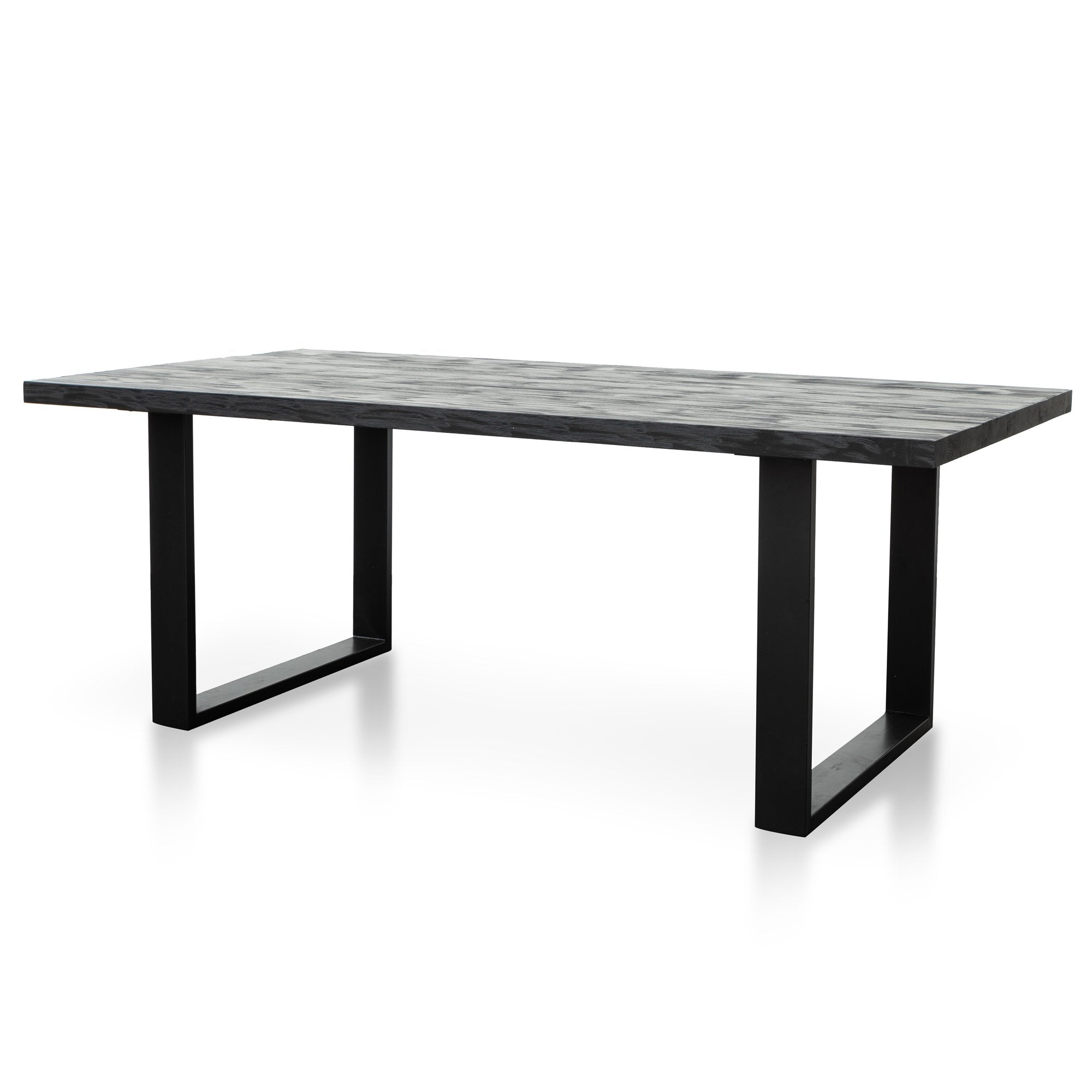 Xander 2m Reclaimed Wood Dining Table - Black - Dining Tables