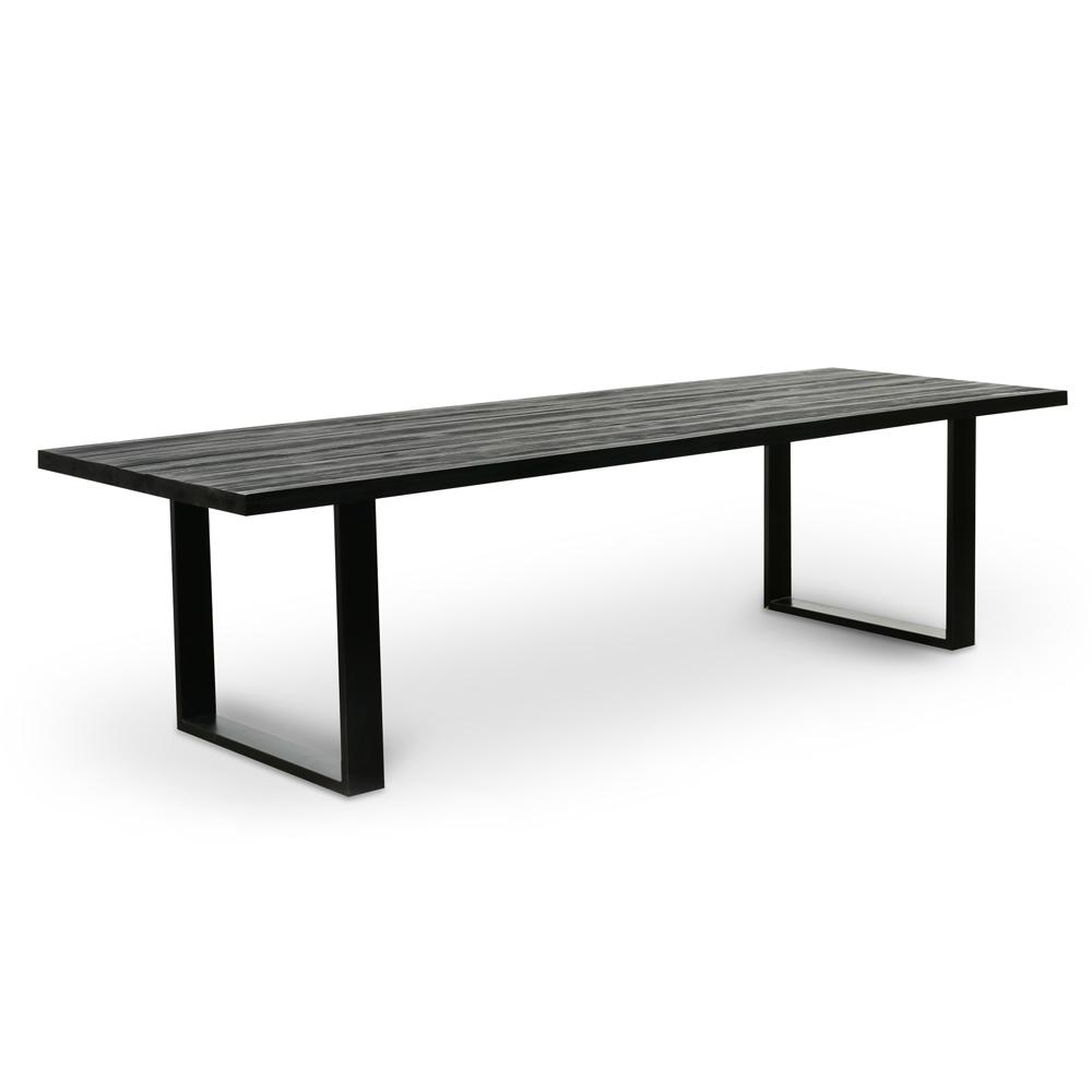 Xander Reclaimed Wood 2.8m Dining Table - Black - Dining Tables