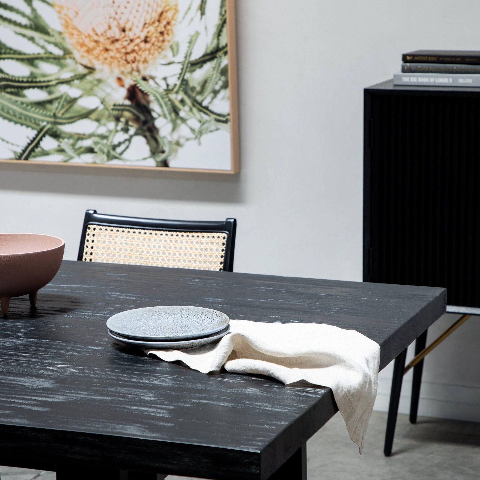 Xander Reclaimed Wood 2.8m Dining Table - Black - Dining Tables