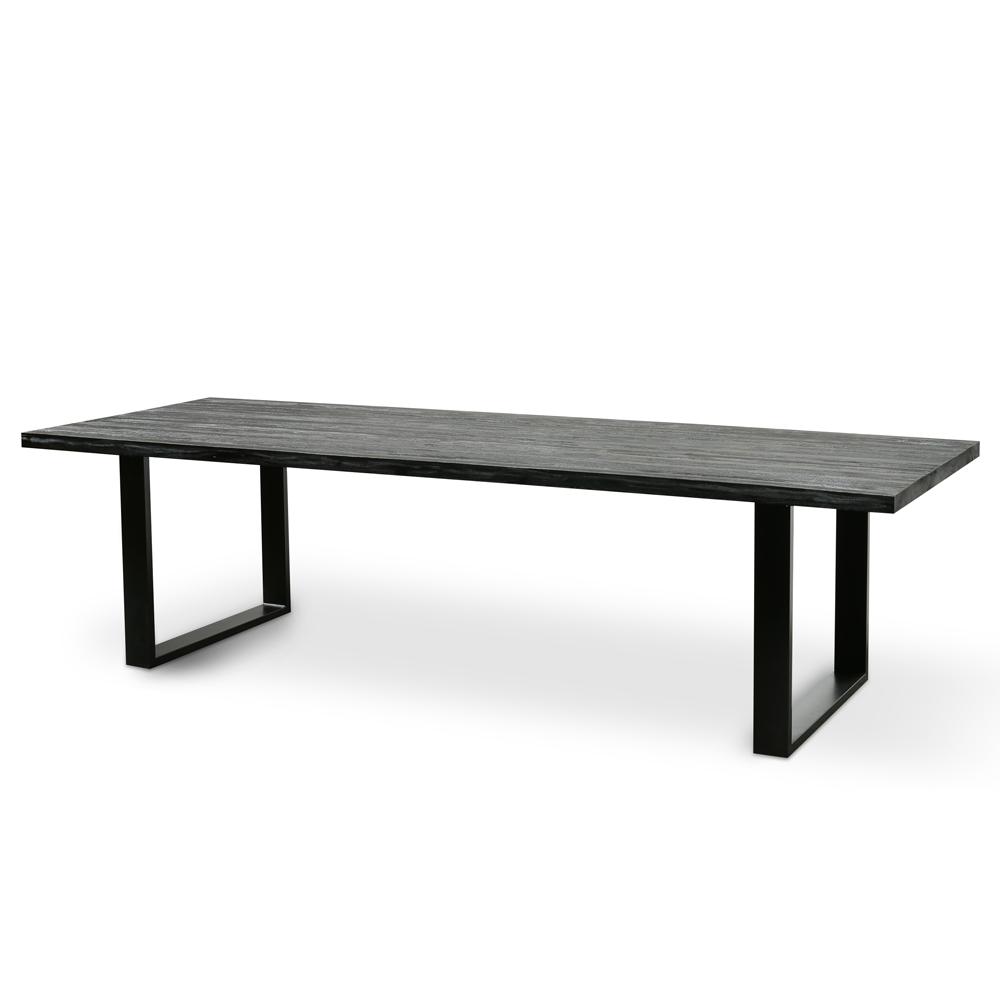 Xander Reclaimed Wood 2.8m Dining Table - Black - Dining Tables