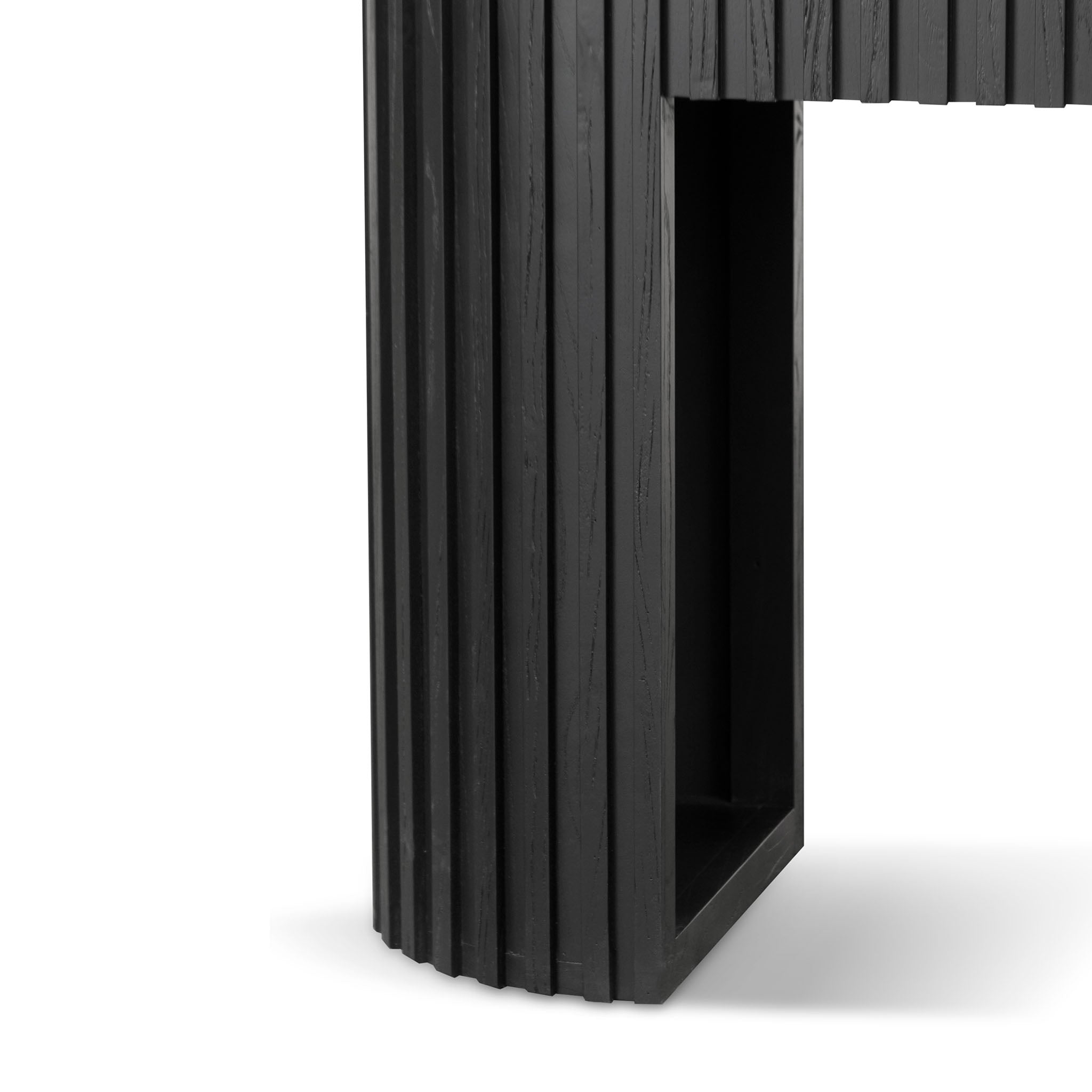 Xavier 1.6m White Marble Console Table - Black - Console