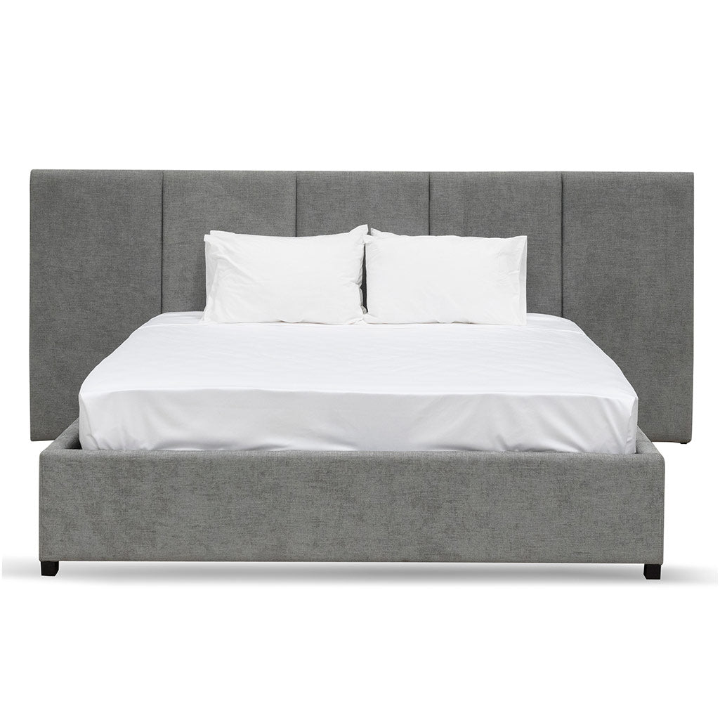 Xavier King Bed Frame - Flint Grey - Beds