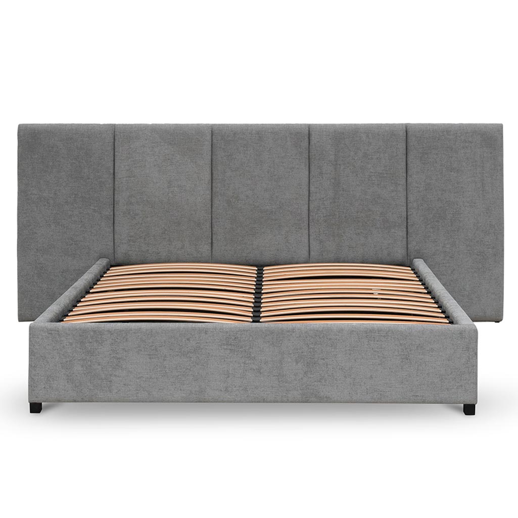 Xavier King Bed Frame - Flint Grey - Beds