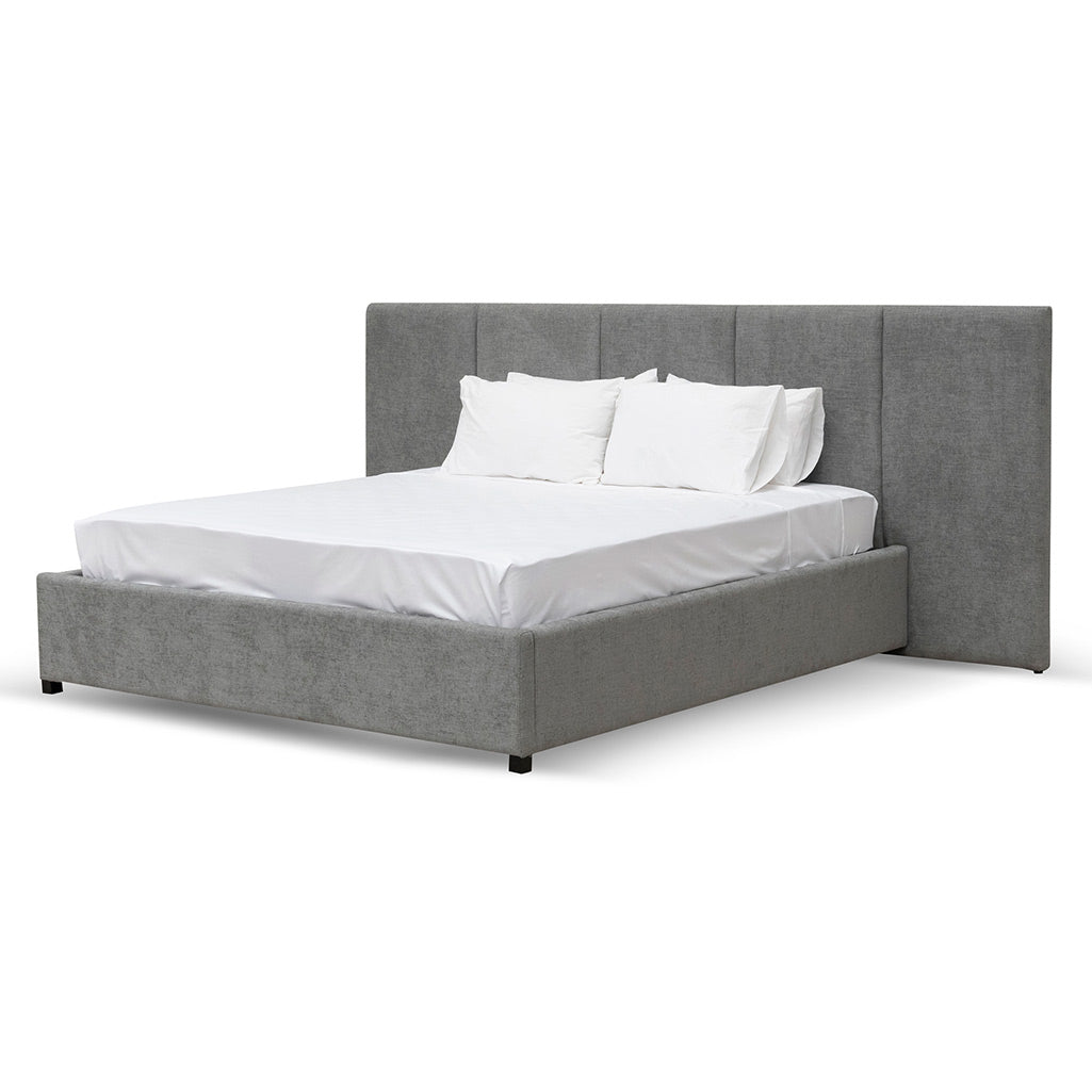 Xavier Queen Bed Frame - Flint Grey - Beds