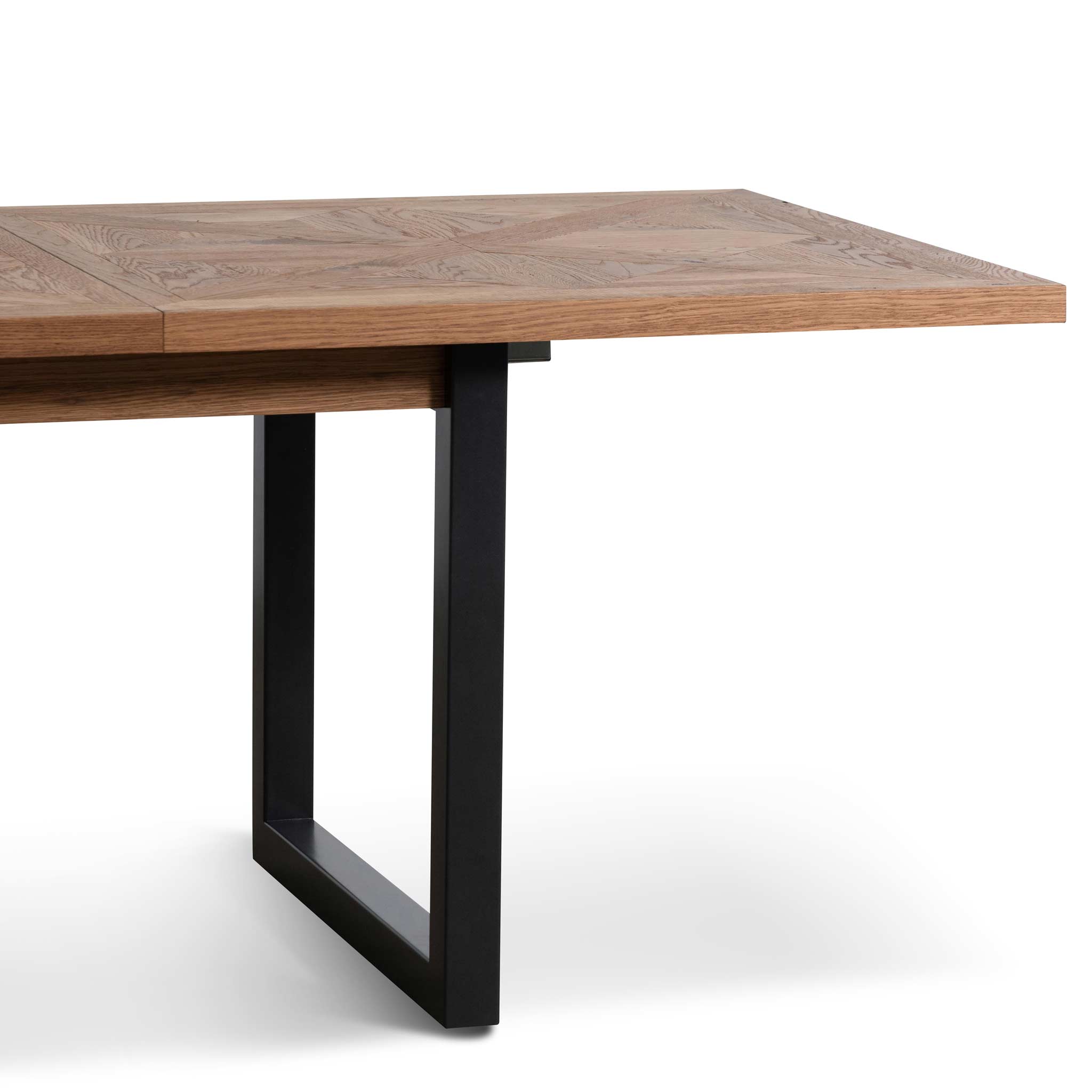 Yume Extendable Dining Table - European Knotty Oak and Peppercorn - Dining Tables