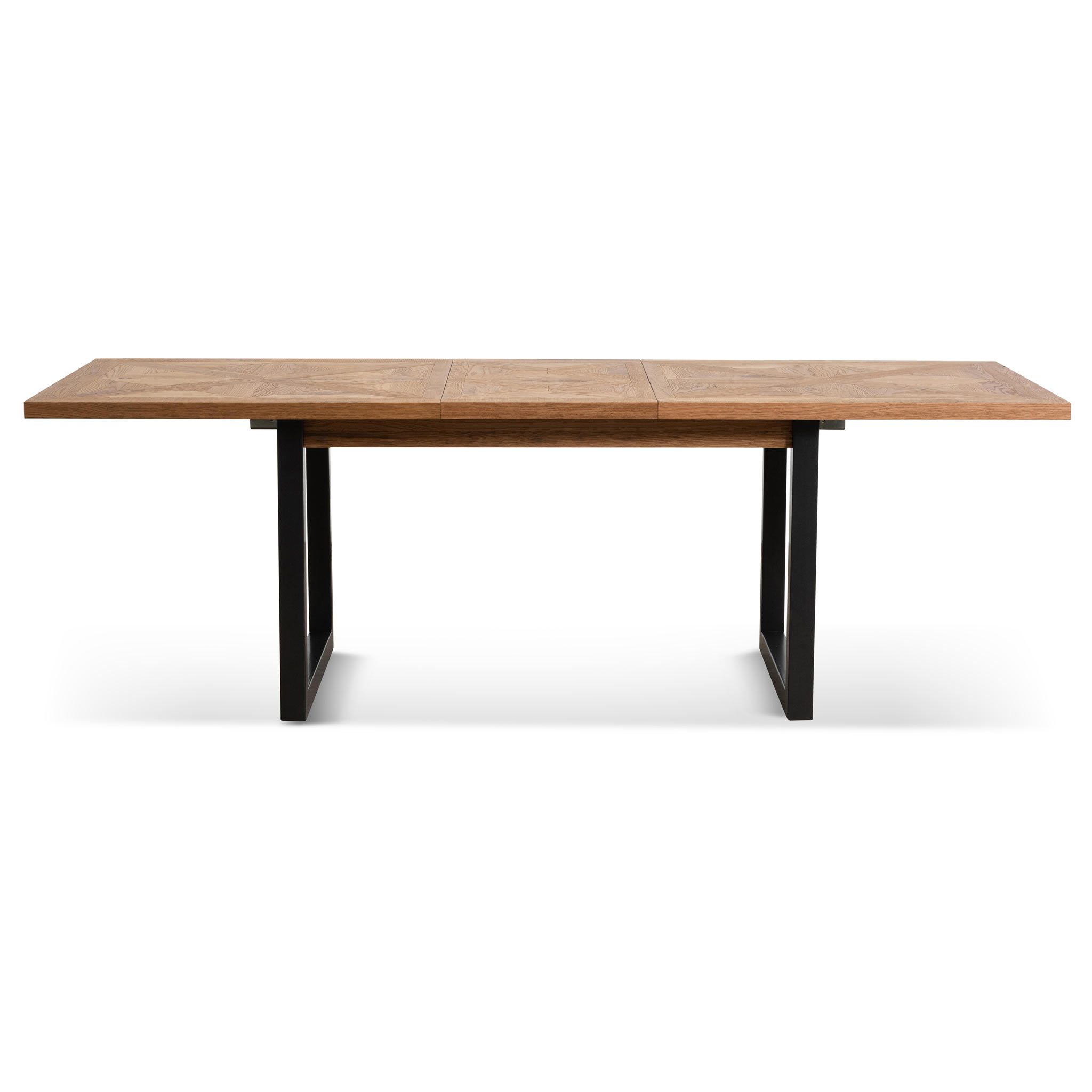 Yume Extendable Dining Table - European Knotty Oak and Peppercorn - Dining Tables