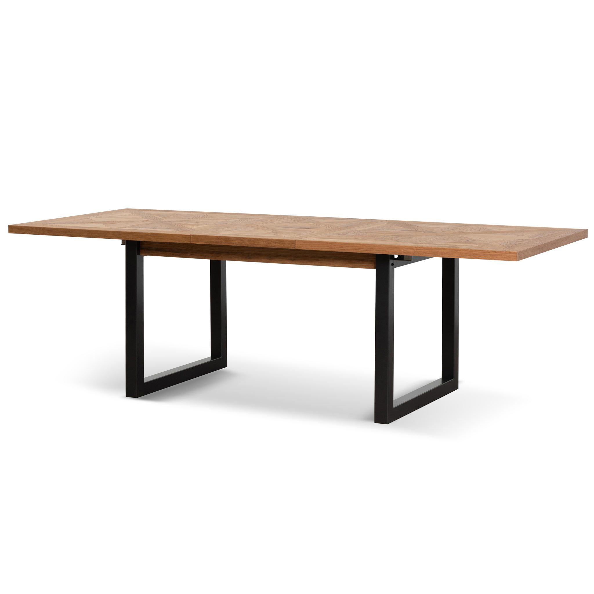 Yume Extendable Dining Table - European Knotty Oak and Peppercorn - Dining Tables