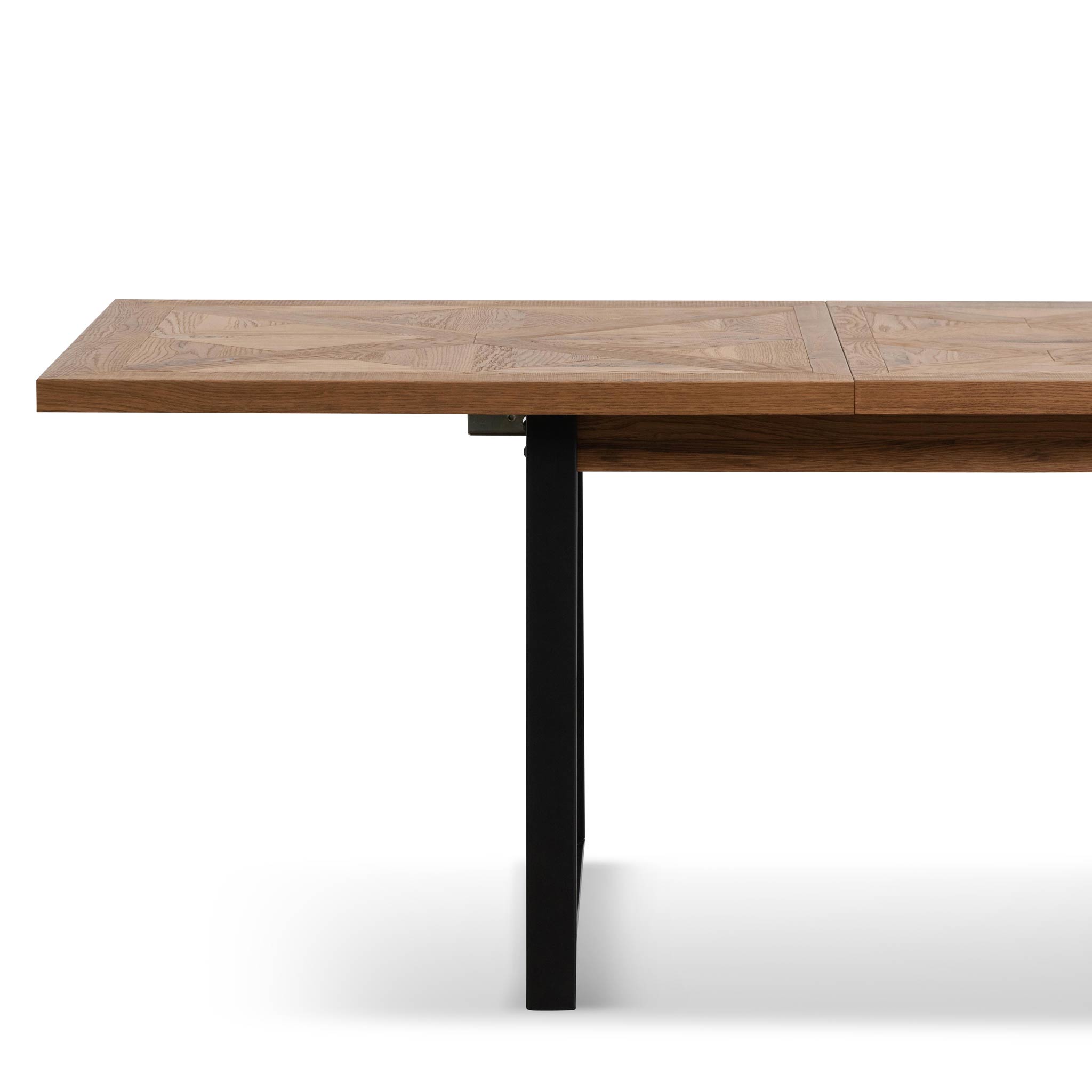 Yume Extendable Dining Table - European Knotty Oak and Peppercorn - Dining Tables
