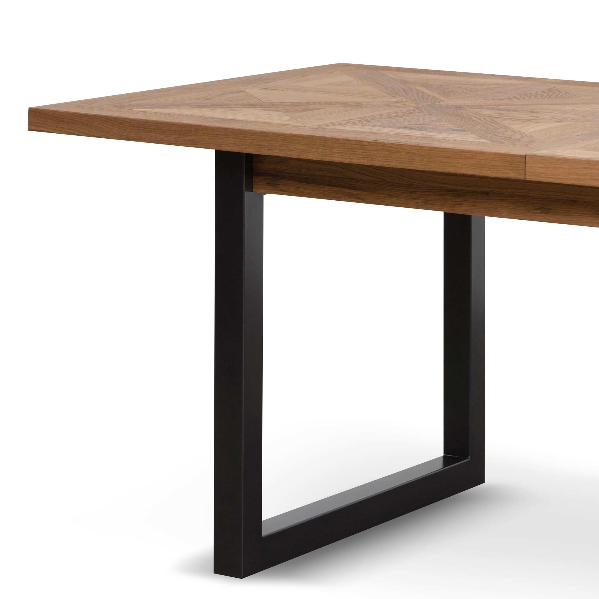 Yume Extendable Dining Table - European Knotty Oak and Peppercorn - Dining Tables