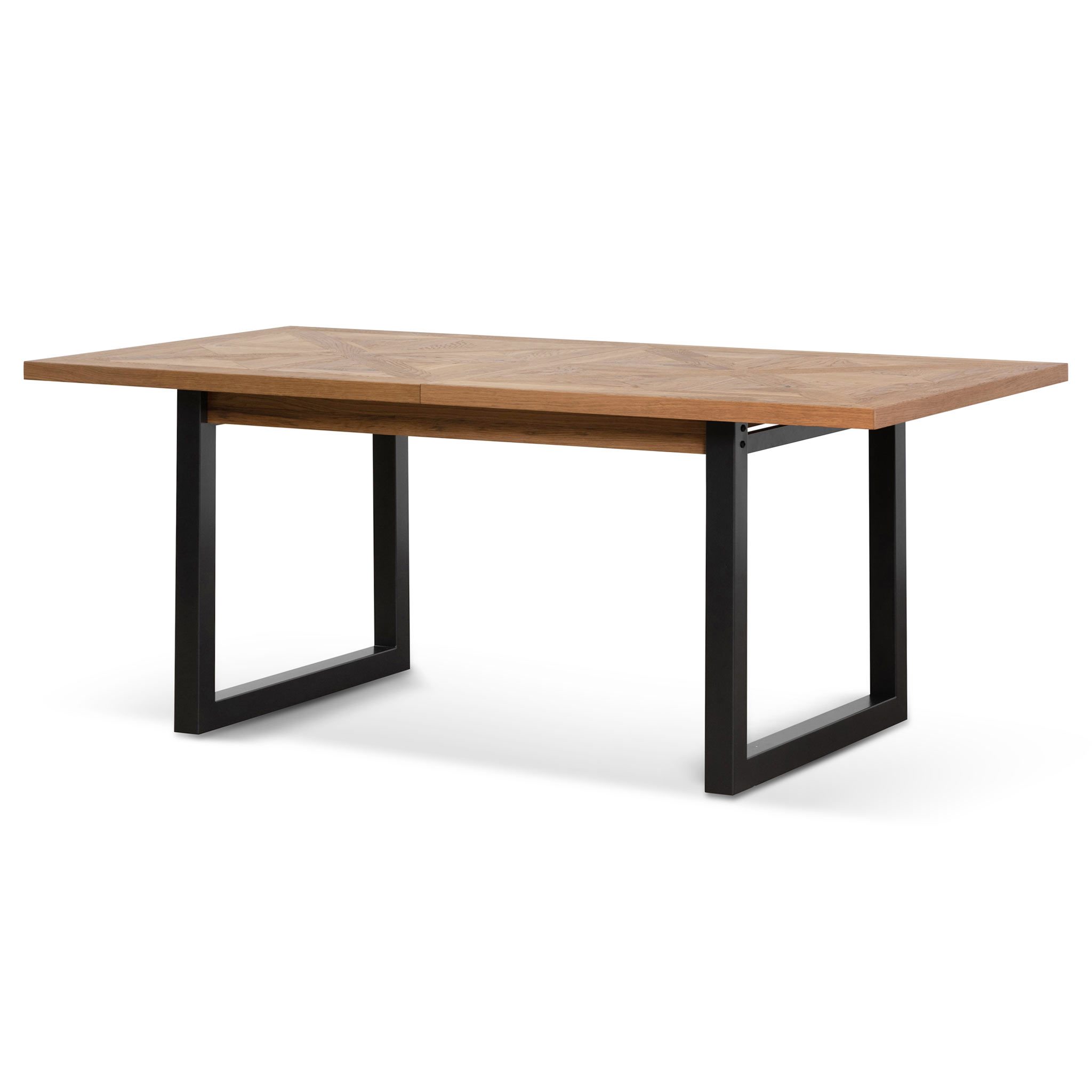 Yume Extendable Dining Table - European Knotty Oak and Peppercorn - Dining Tables