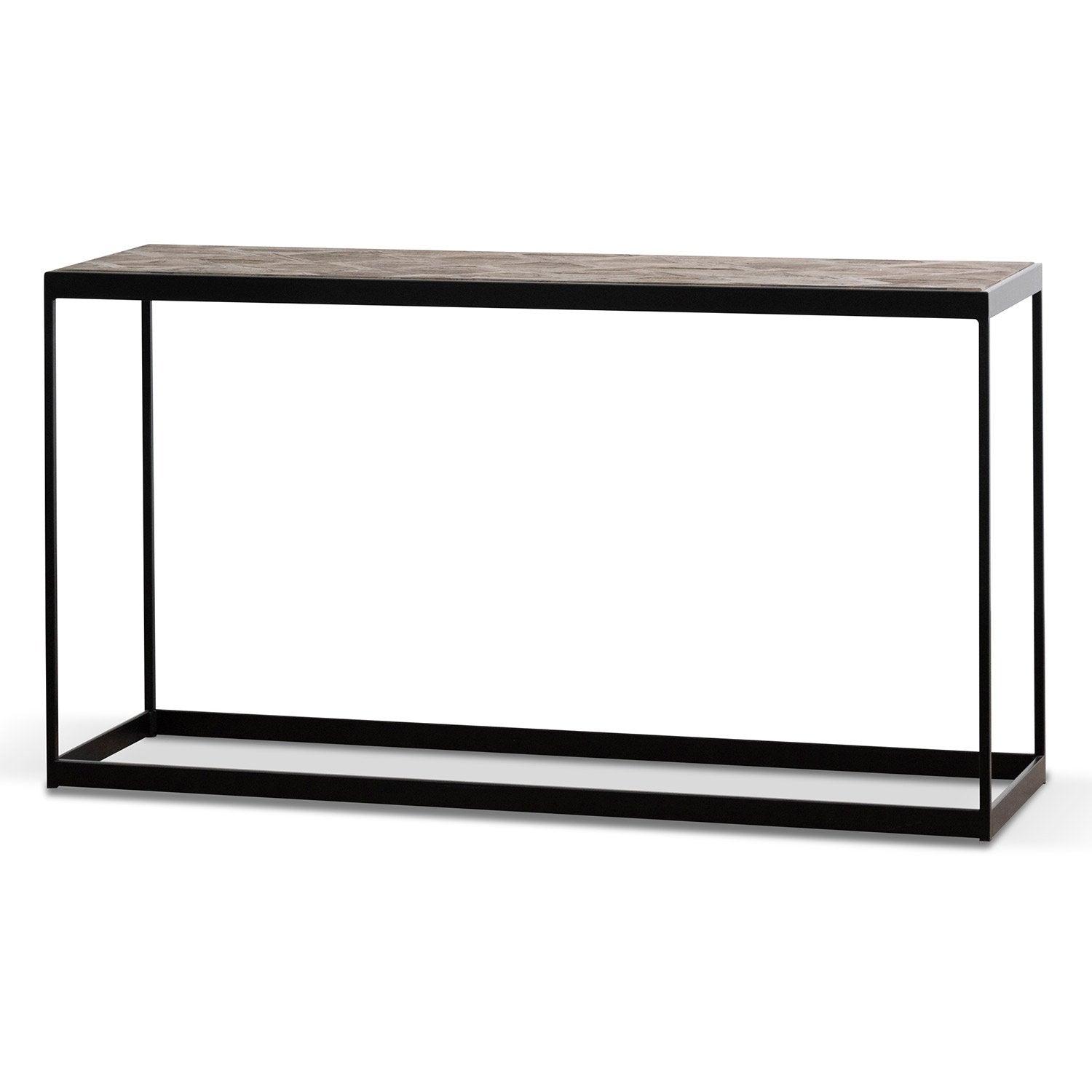 Yutani Console Table in Dark Natural - Black Frame - Console