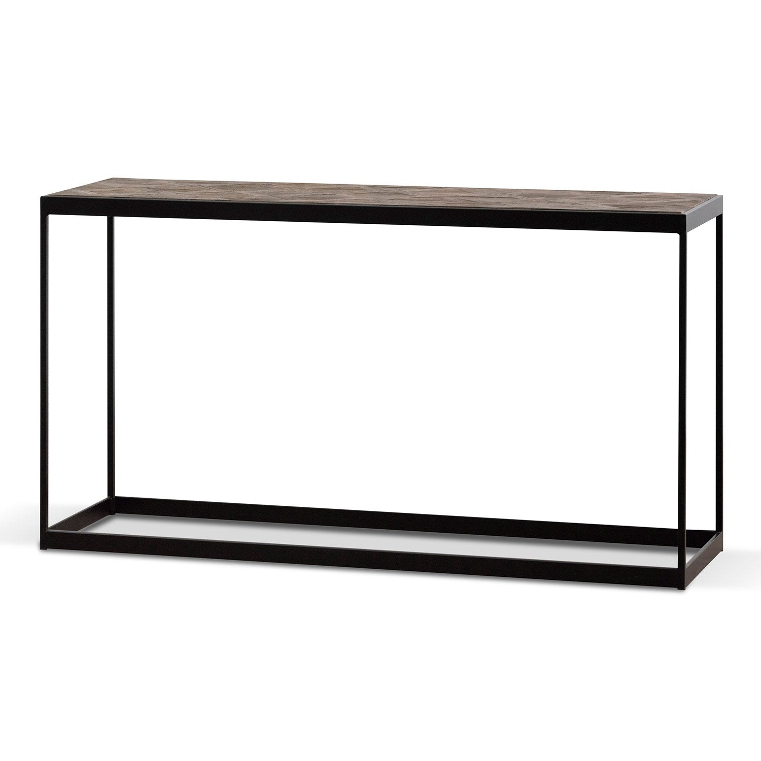 Yutani Console Table in Dark Natural - Black Frame - Console