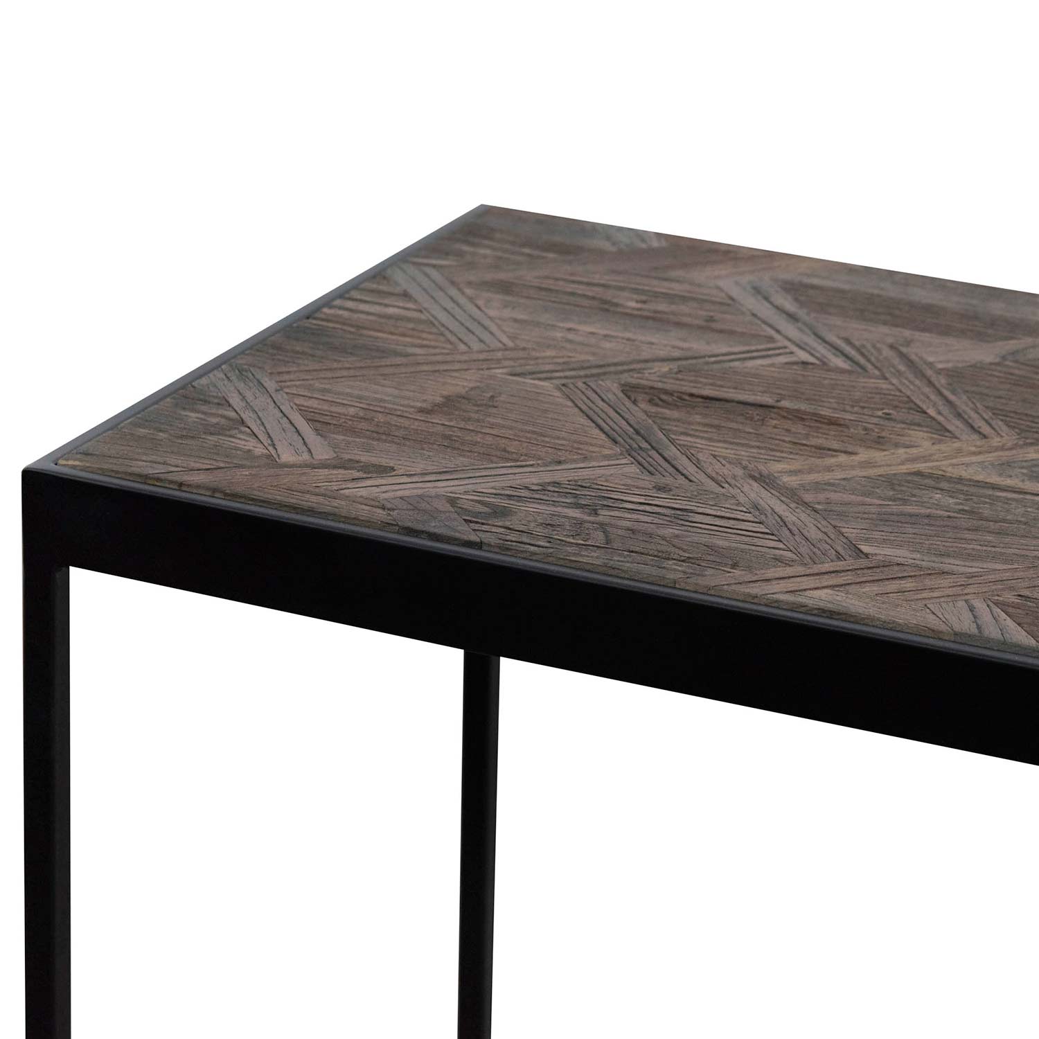 Yutani Console Table in Dark Natural - Black Frame - Console