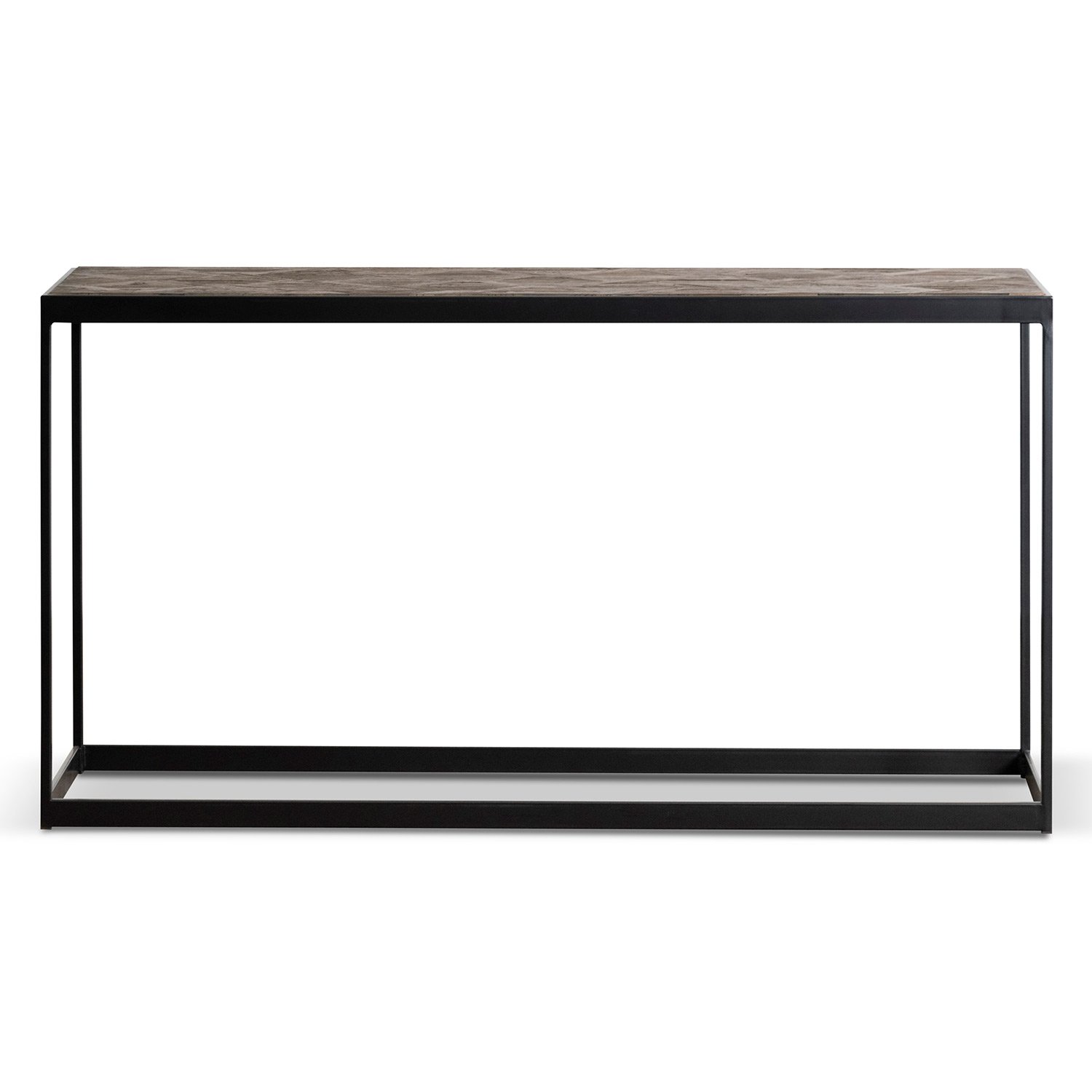 Yutani Console Table in Dark Natural - Black Frame - Console