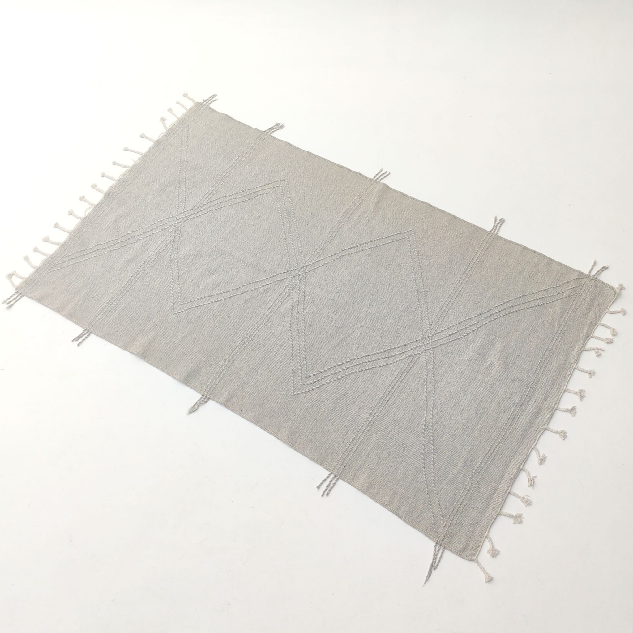 Zanafi Kilim - Grey & White Dots - Berber Kilim