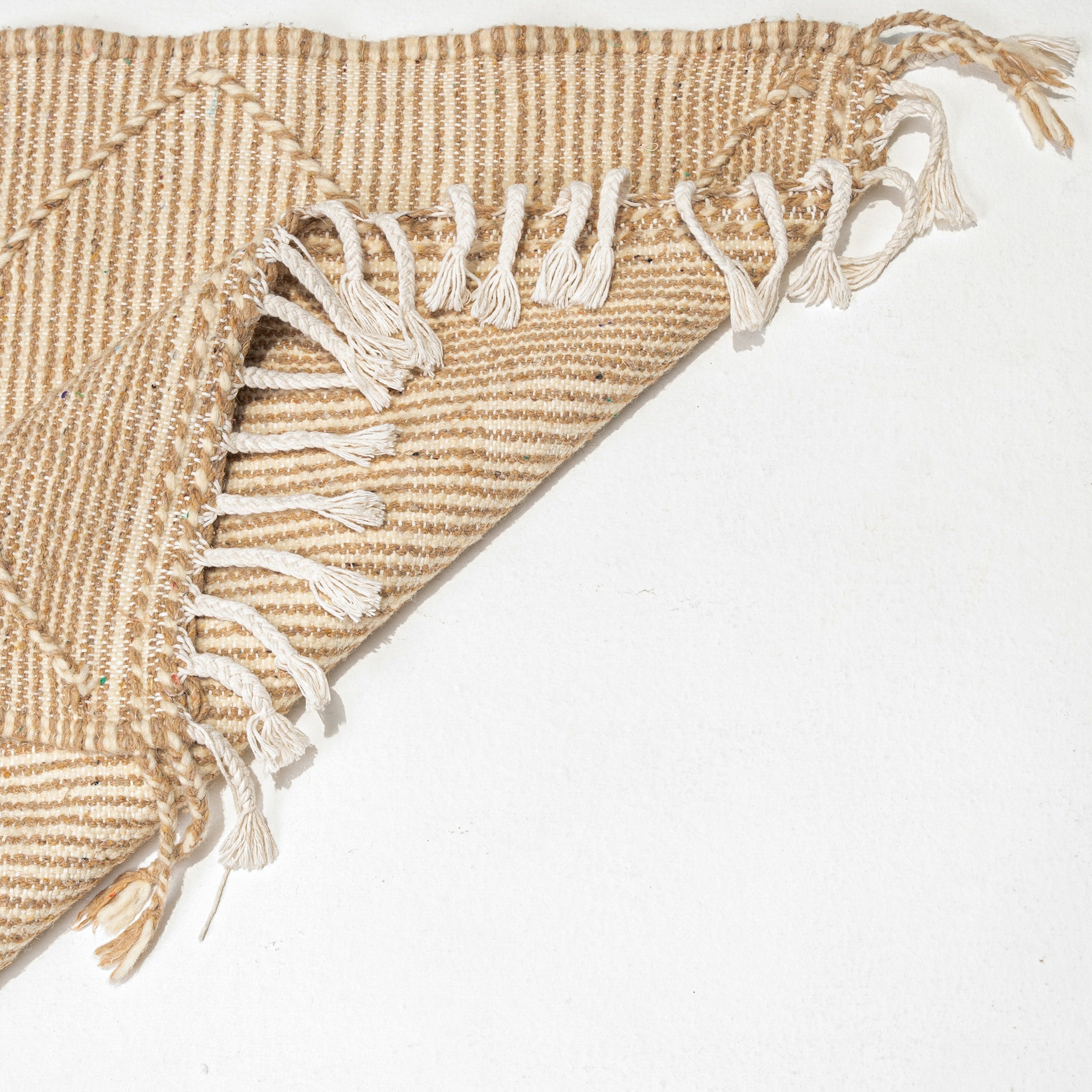 Zanafi Kilim Runner - Beige & Off White Diamonds - Berber Rug