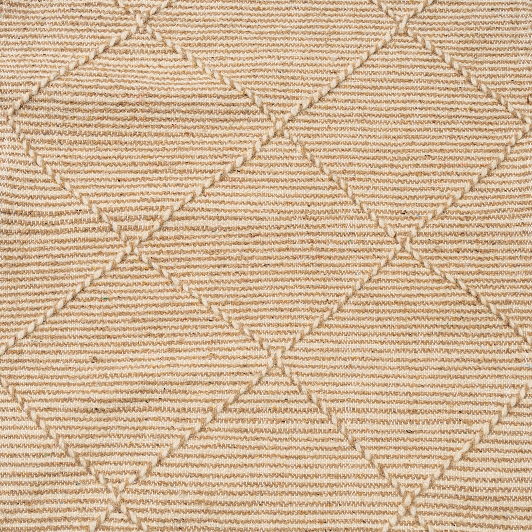 Zanafi Kilim Runner - Beige & Off White Diamonds - Berber Rug
