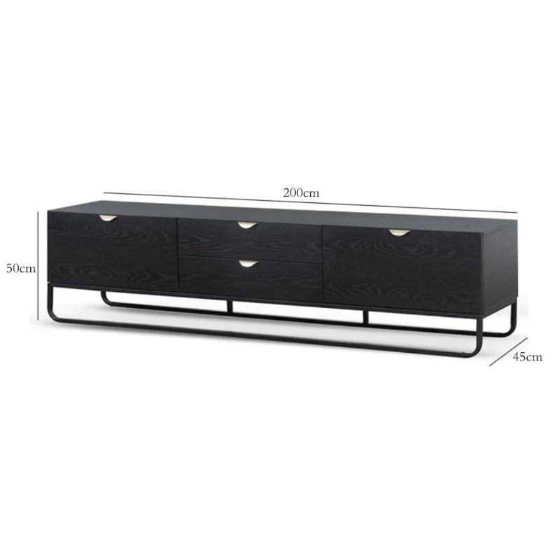 Brody Wooden TV Stand - Black