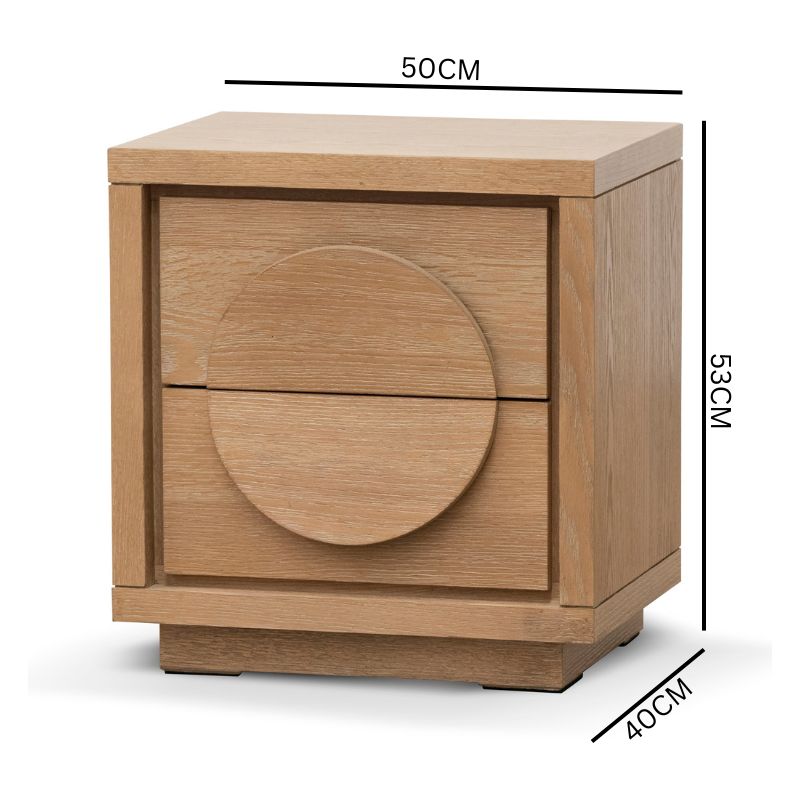 Amiyah Bedside Table - Dusty Oak