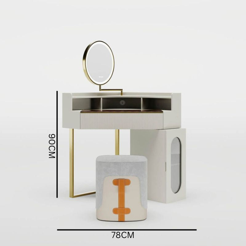 Aria Modern Corner Makeup Vanity Set