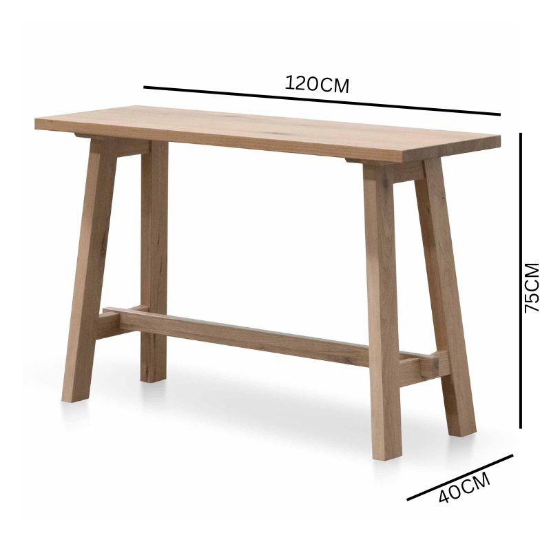 Austin Wooden Console Table - Washed Natural