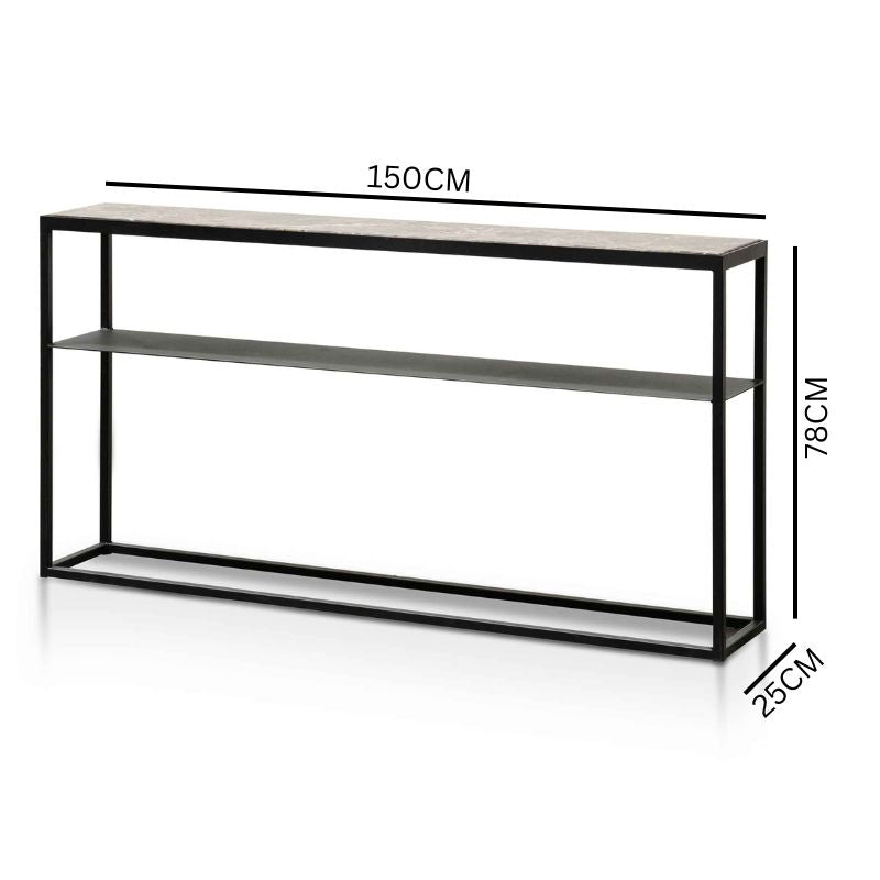 Boston Marble Console Table - Black