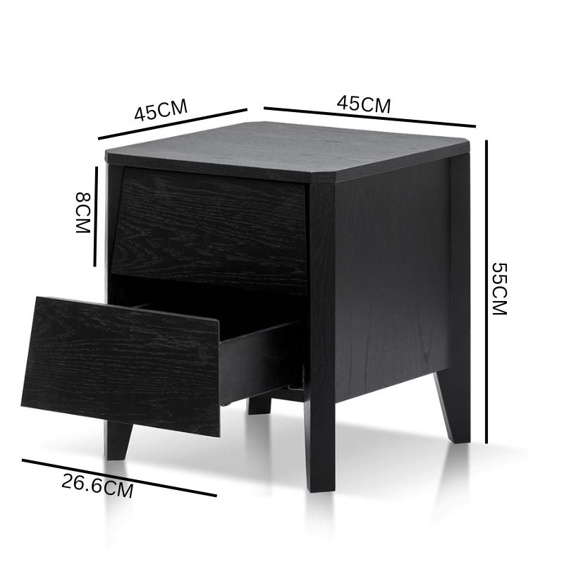 Dantes Bedside Table - Black