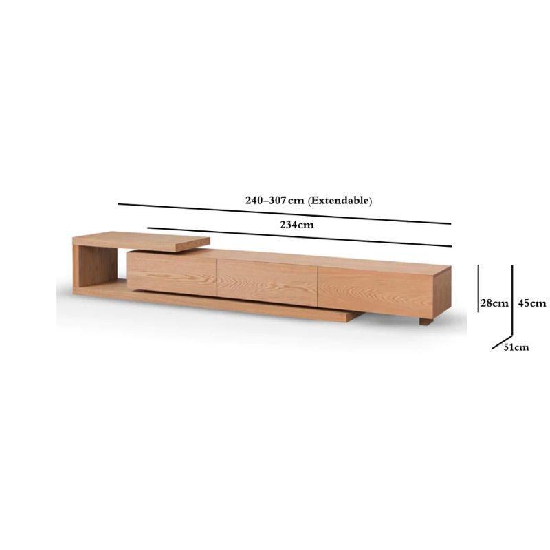 Destiny Extendable TV Entertainment Unit - Natural