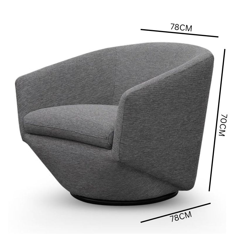 Diana  Lounge Chair - Graphite Grey